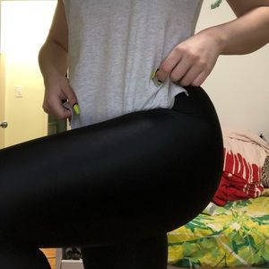 American Apparel leggings shiny black medium